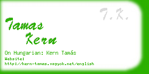 tamas kern business card